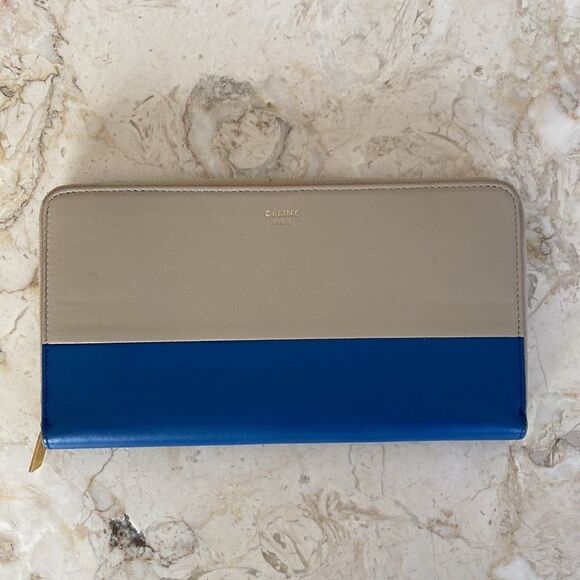CELINE Bicolor Leather Zippy Zip Around Long Wallet - Picture 3 of 13